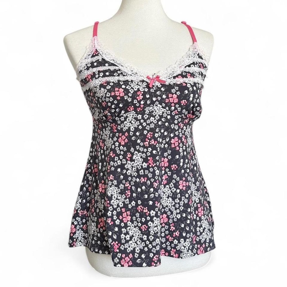Floral babydoll tank top